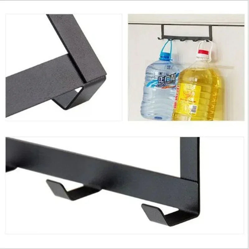 Over The Door 5 Hook Rack Bedroom Bathroom Household Organizer Clothe Coat Hat Towel Hanger Storage Accessory Supplies