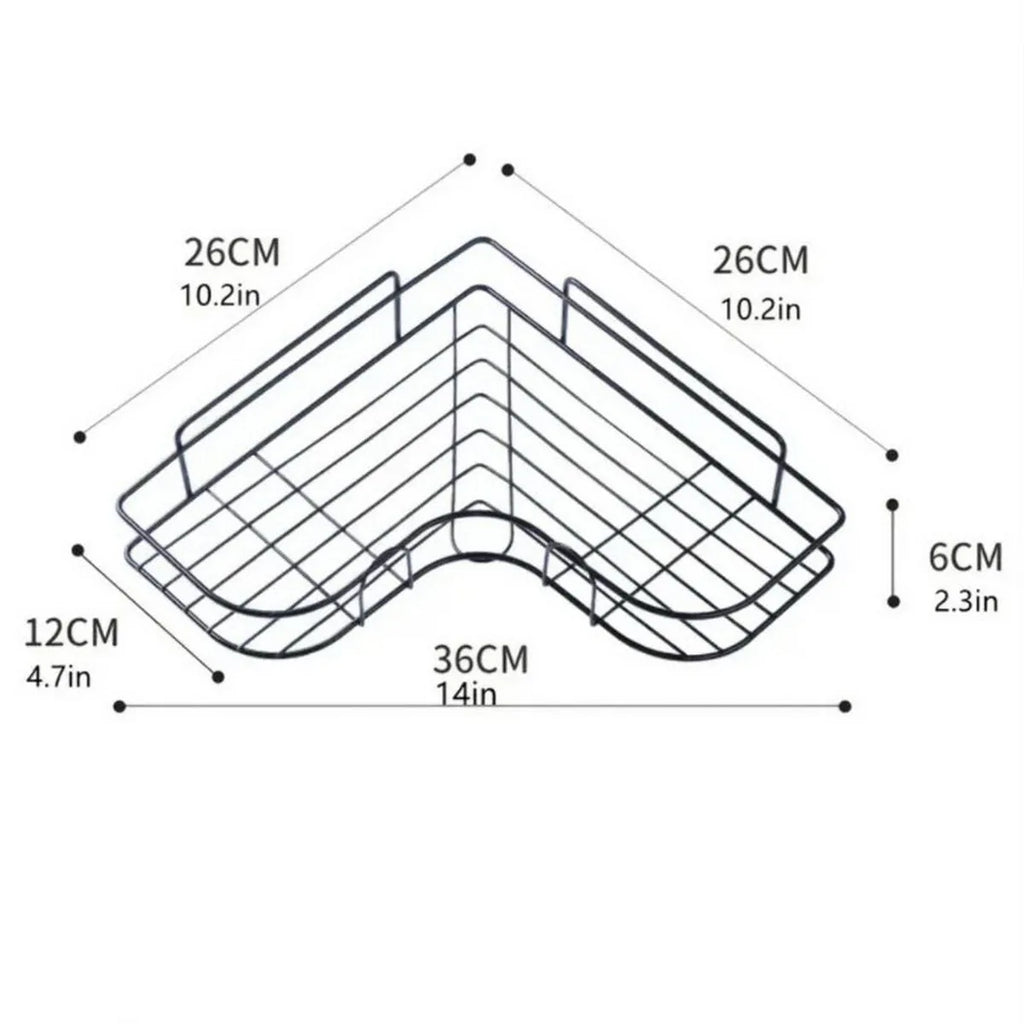 Étagère de Douche Triangulaire sans Perçage