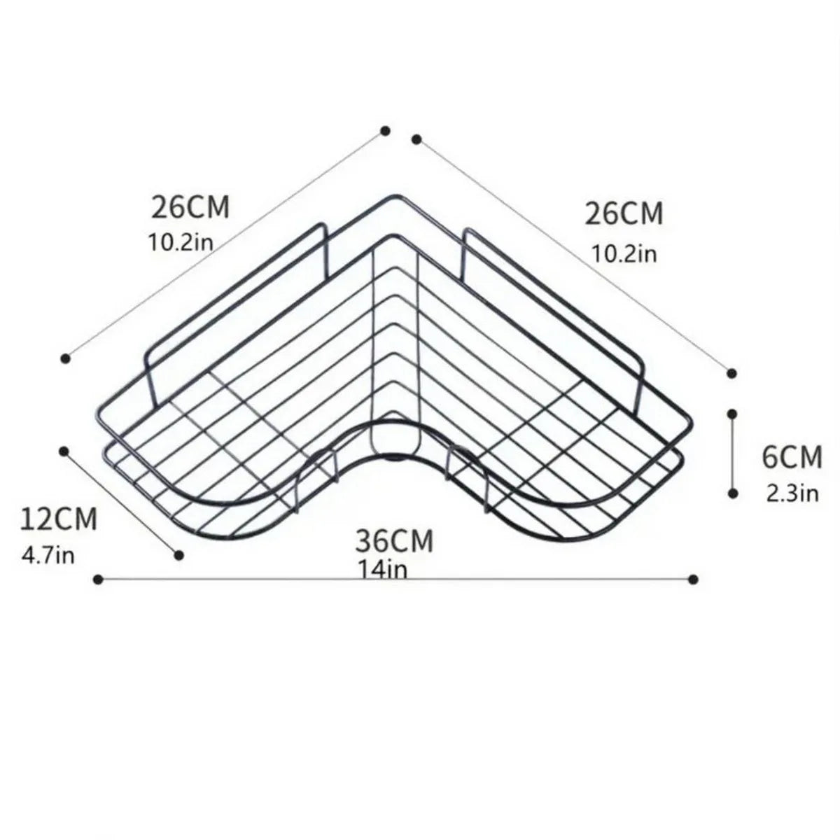 Étagère de Douche Triangulaire sans Perçage