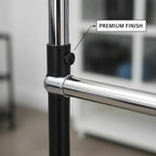 Portant Double Rail à Roulettes Réglable