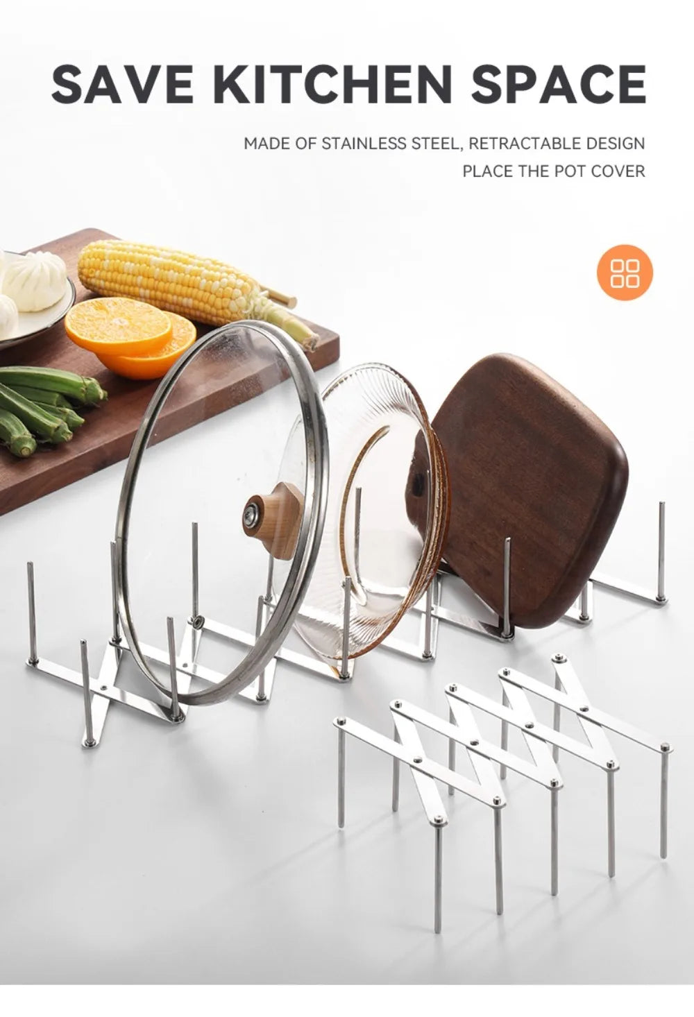 Range-Couvercles Rétractable
