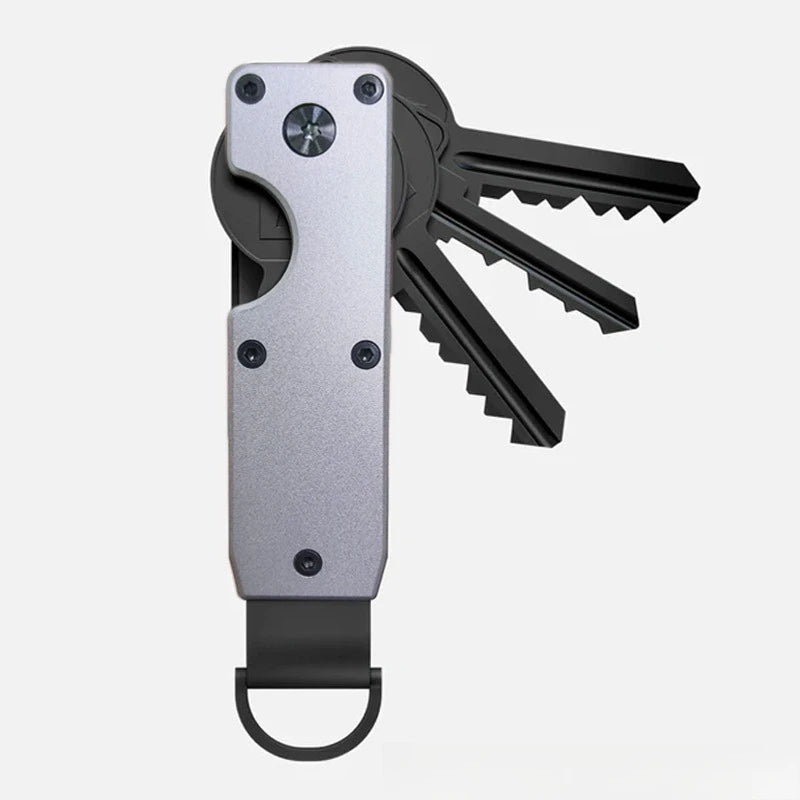 Smart Metal Key Organizer Minimalist Key Case Holder with Screwdriver Holds 2-6 Keys Fob for Keys Less than 6.2cm Outdoor Tools