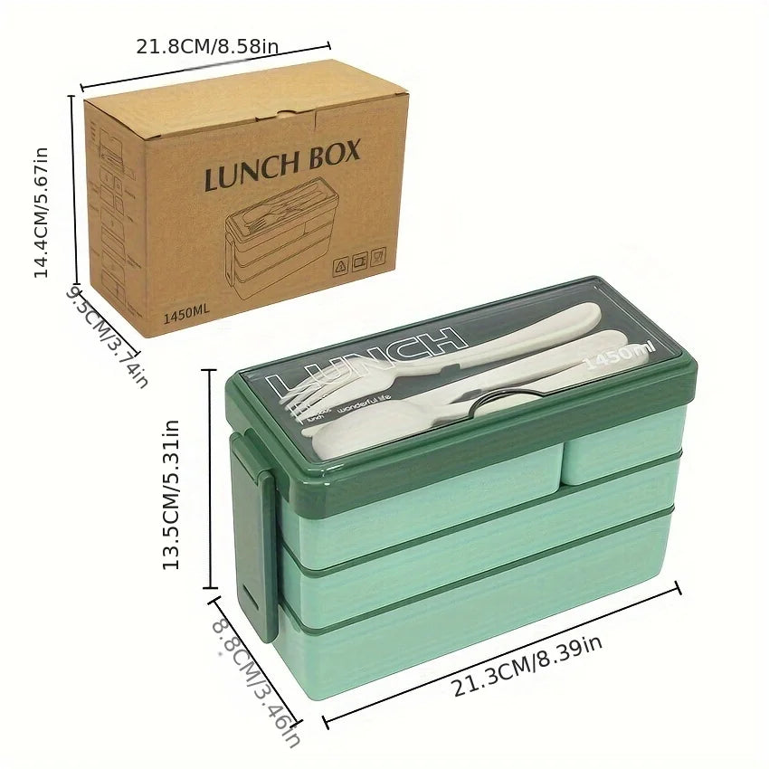 Lunch Box Bento Étanche 1450ml