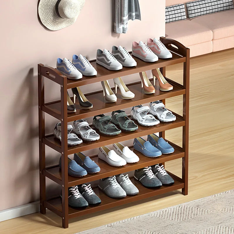 Meuble à Chaussures en Bambou avec Tiroirs