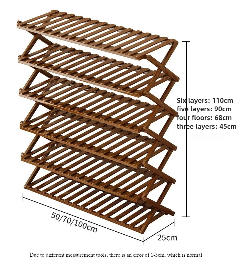 Casier à Chaussures Pliable Multi-Niveaux