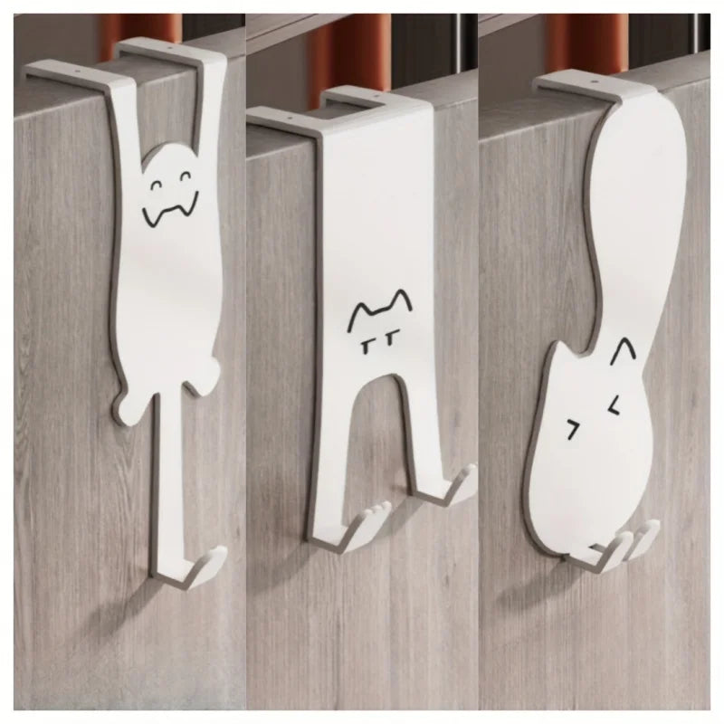 1/6 piece door hook, door hook storage rack without drilling, kitchen cabinet, door hanging clothes rack, storage clothes cap, k